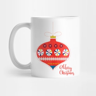 Merry Christmas retro bauble Mug